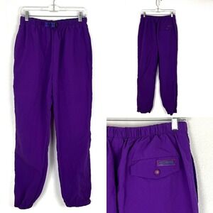 VTG Columbia Womens Large Track Pants Joggers Windsuit Purple 80s 90s Gorpcore